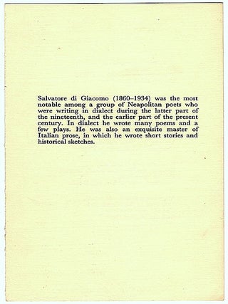 Blunder; After the Neapolitan of Salvatore di Giacomo