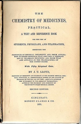Chemistry of Medicines; A Text and Reference Book for the Use of Students, Physicians, and Pharmacists