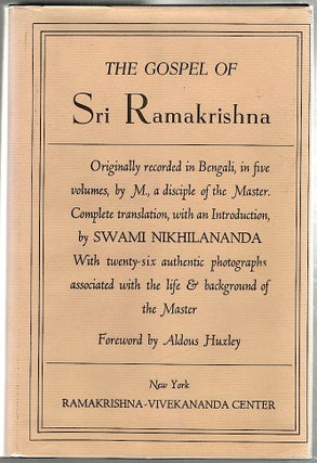 Item #1342 Gospel of Sri Ramakrishna. Swami Nikhilananda