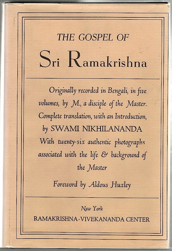 Item #1342 Gospel of Sri Ramakrishna. Swami Nikhilananda.