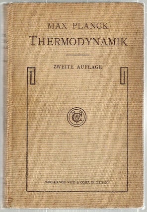 Item #1485 Vorlesungen über Thermodynamik. Max Planck