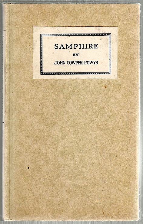 Item #1515 Samphire. John Cowper Powys.