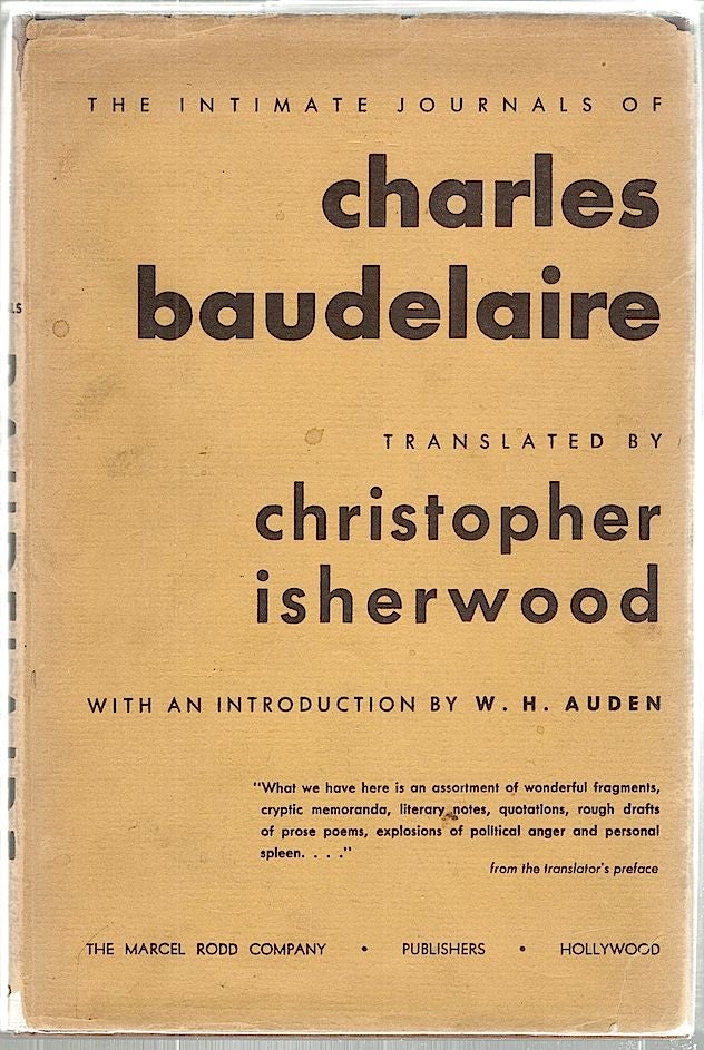 Item #1529 Intimate Journals. Charles Baudelaire.
