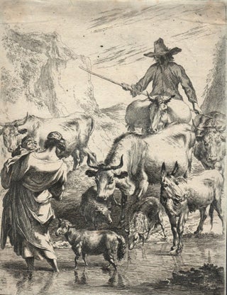 Item #15296 "Cowherd Crossing a Stream" Nicholas Berchem