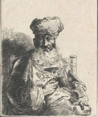 Item #15300 "Elderly Man Seated In Chair" School of Rembrandt