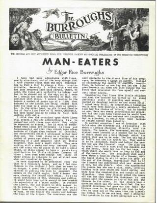 Item #15576 Man-Eaters. Edgar Rice Burroughs