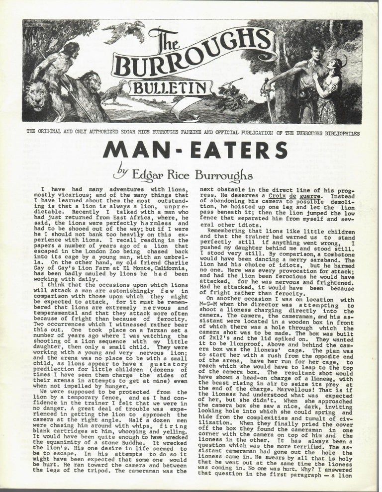 Item #15576 Man-Eaters. Edgar Rice Burroughs.
