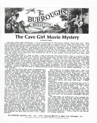 Item #15578 Cave Girl Movie Mystery. Samuel A. Peeples