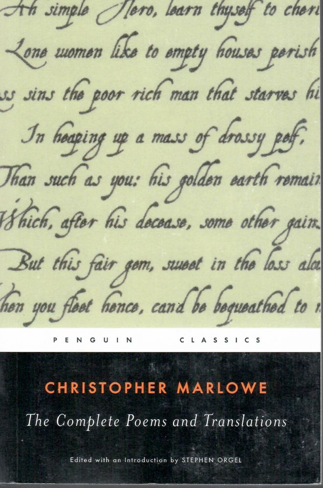 Item #15903 Complete Poems and Translations. Christopher Marlowe.