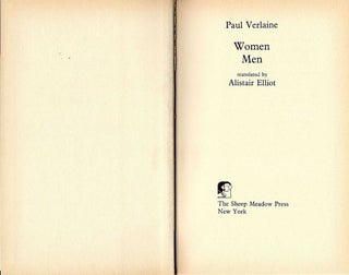 Women Men; The Secret Poems of Paul Verlaine