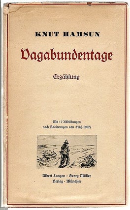 Item #1672 Vagabundentage; Erzählung. Knut Hamsun