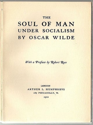 Soul of Man Under Socialism