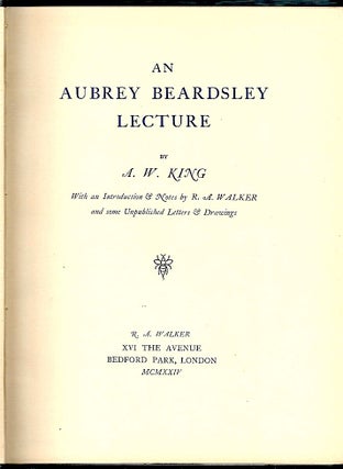 Aubrey Beardsley Lecture