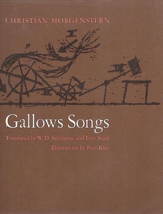 Item #2107 Gallows Songs. Christian Morgenstern