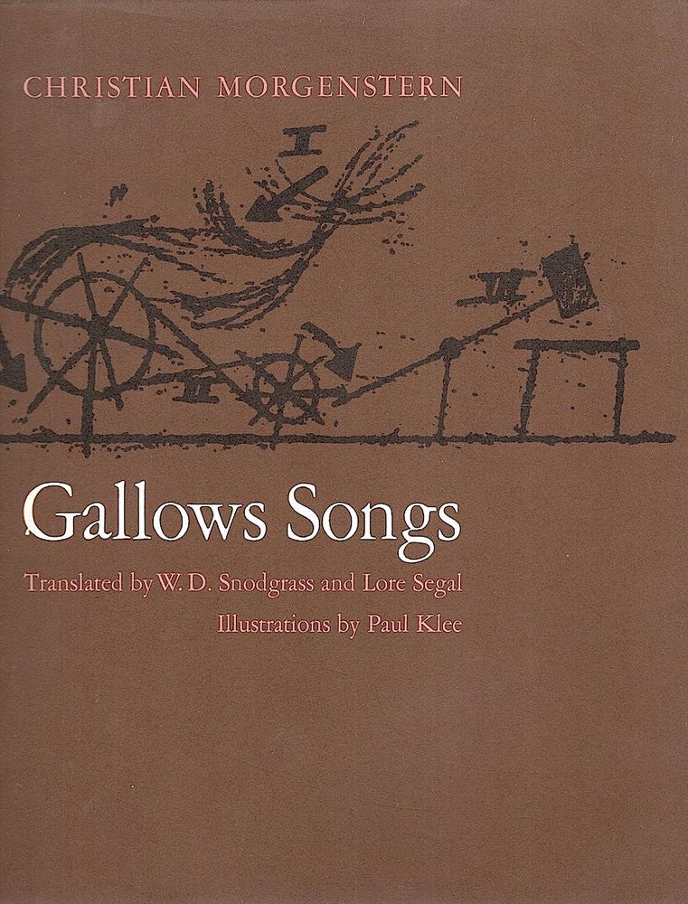 Item #2107 Gallows Songs. Christian Morgenstern.