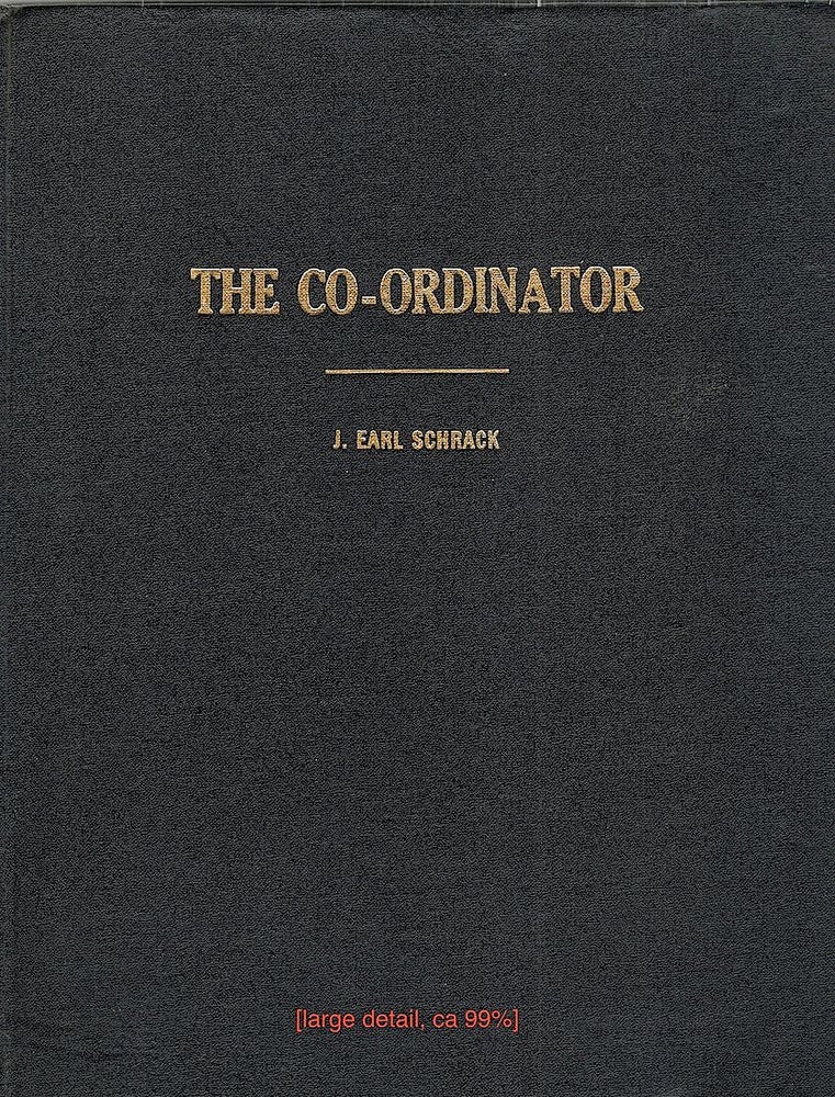 Item #2298 Co-Ordinator; inner Watch. J. Earl Schrack.