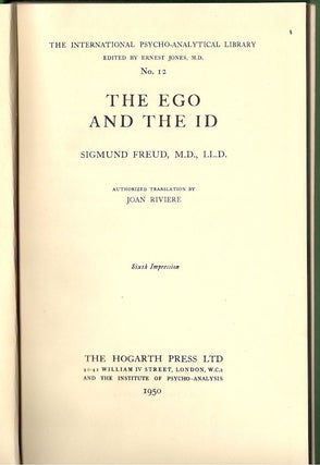 Item #234 Ego and the Id. Sigmund Freud