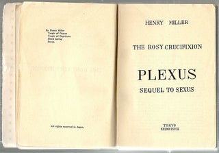 Plexus; Sequel to Sexus