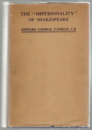 Item #2496 "Impersonality" of Shakespeare. Edward George Harman