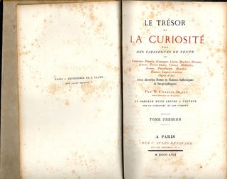 Le Trésor de la Curiosité; Tiré des Catalogues de Vente