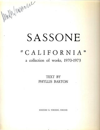 Sassone "California"; A Collection of His Works, 1970-1973