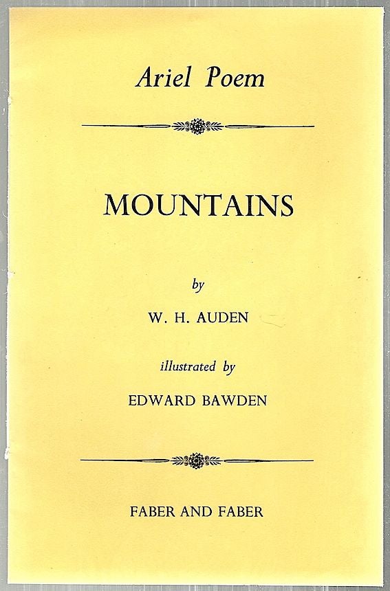 Item #2976 Mountains. W. H. Auden.