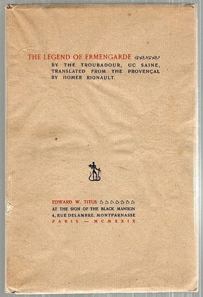 Item #3130 Legend of Ermengarde. Uc Saine