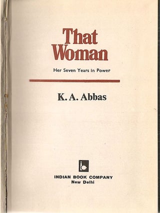 That Woman; Her Seven Years in Power