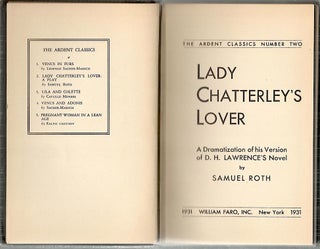 Lady Chatterley's Lover; A Dramatization of His Version of D. H. Lawrence's Novel
