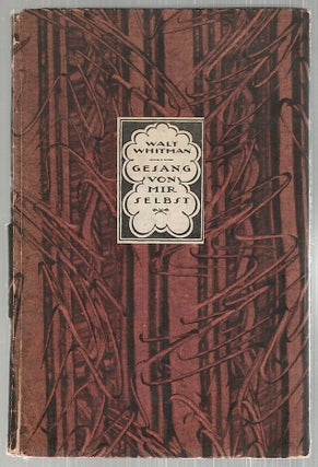 Item #3506 Gesang Von Mir Selbst. Walt Whitman
