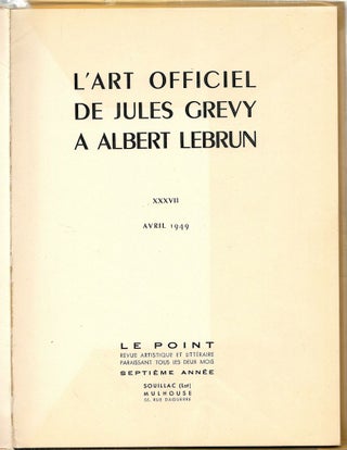 L'Art Official de Jules Grevy a Albert Lebrun