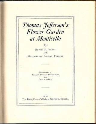 Thomas Jefferson's Flower Garden at Monticello