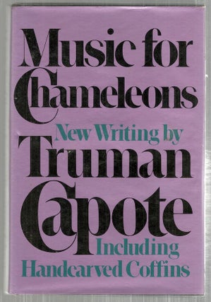 Item #3816 Music for Chameleons. Truman Capote
