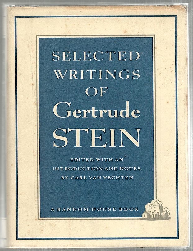 Item #4121 Selected Writings of Gertrude Stein. Carl Van Vechten.