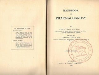 Handbook of Pharmacognosy