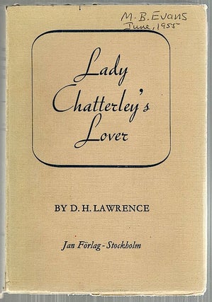 Item #4190 Lady Chatterley's Lover. D. H. Lawrence