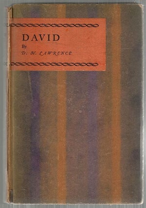 Item #4603 David; A Play. D. H. Lawrence