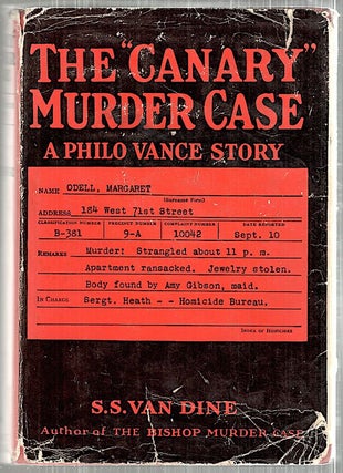 Item #4893 "Canary" Murder Case; A Philo Vance Story. S. S. Van Dine