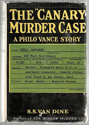 Item #4894 "Canary" Murder Case; A Philo Vance Story. S. S. Van Dine