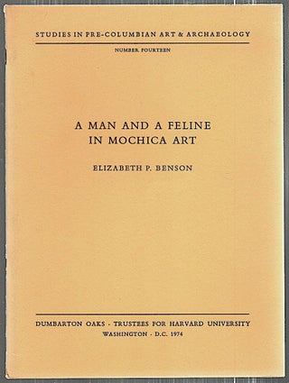 Item #4962 Man and a Feline in Mochica Art. Elizabeth P. Benson