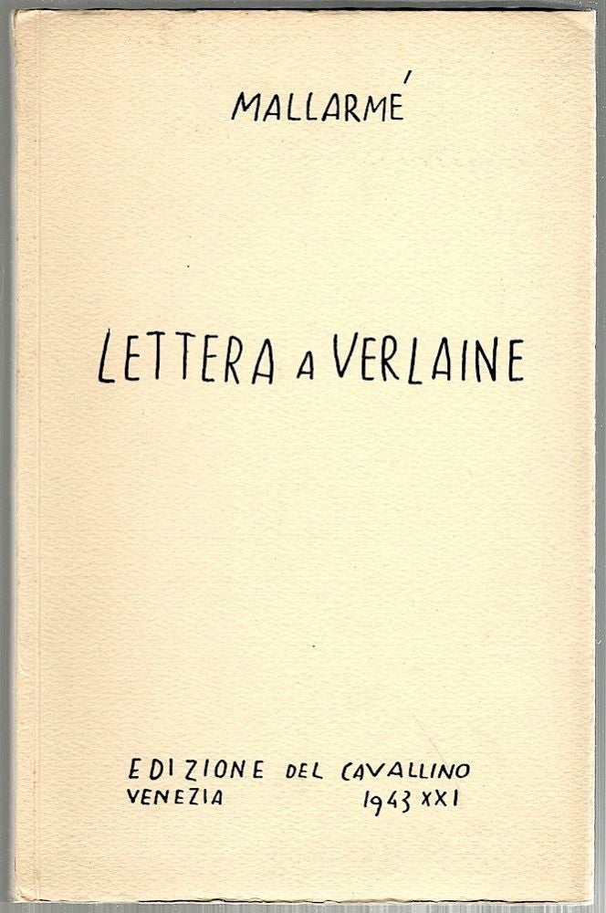 Item #513 Lettera a Verlaine. Stéphane Mallarmé.