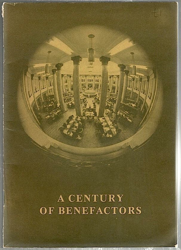 Item #721 Century of Benefactors; An Exhibition of Manuscripts and Printed Books Commemorating Gifts Made to the Libraries of the University of Leeds, 1874-1974. D. Cox.
