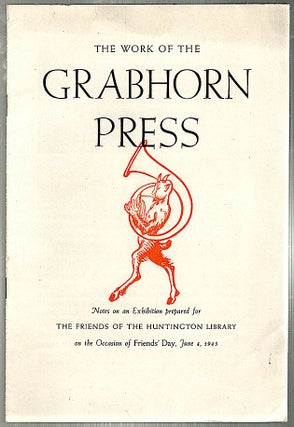 Item #725 Work of the Grabhorn Press. Roland Baughman