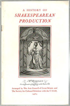 Item #745 History of Shakespearean Production. M. St Clare Byrne