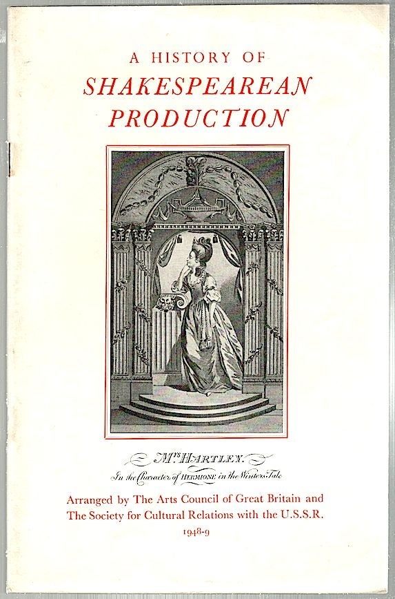 Item #745 History of Shakespearean Production. M. St Clare Byrne.