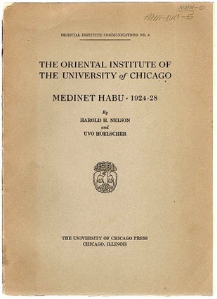Item #846 Medinet Habu; 1924-28. Harold H. Nelson, Uvo Hoelscher